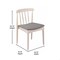 Flash Furniture Chester Solid Wood Antique Wht Dining Chairs w/Curved Spindle Backrests and Beige Vinyl Seats, 2PK 2-XU-DG-W0359-ANTWHT-GG - alternate 9